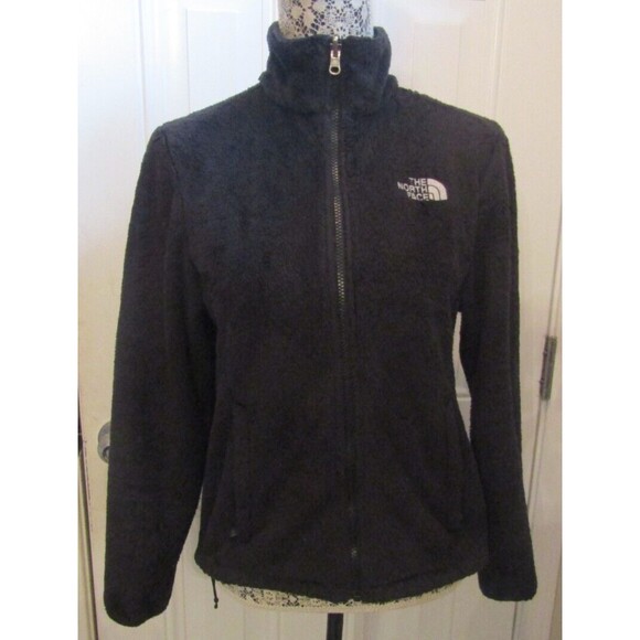 The North Face Black Fuzzy Fleece Osito Jacket Full Zip Womens Size SP - Picture 2 of 9